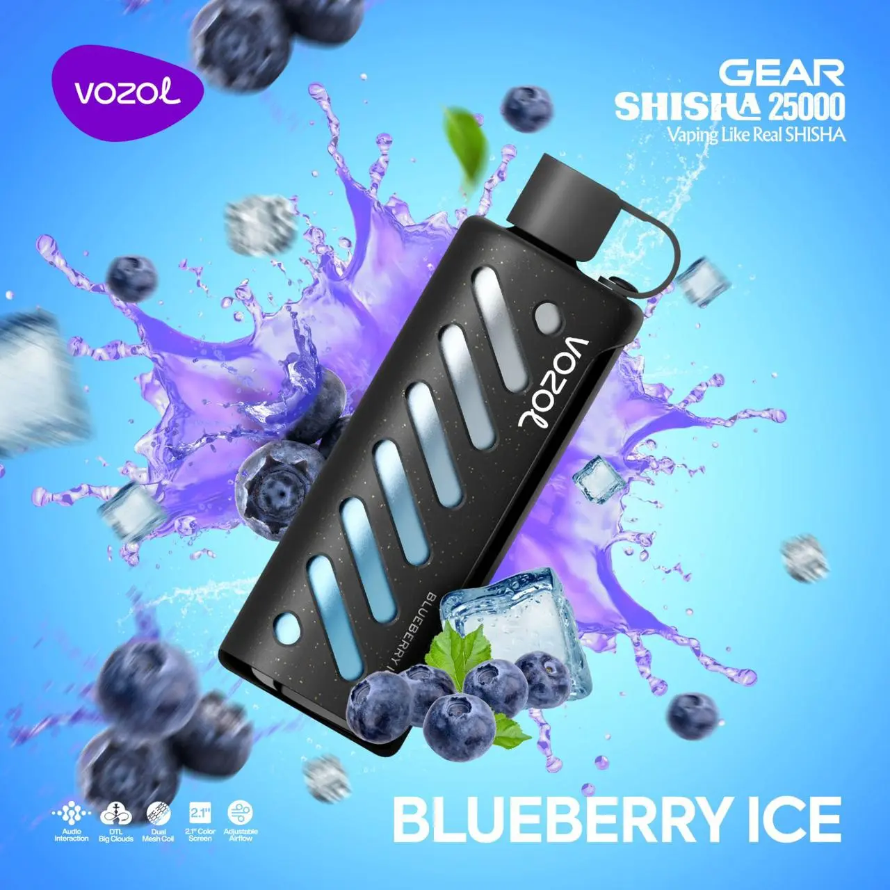 Vozol Gear 25000 Elektronik Nargile,Puff Shisha