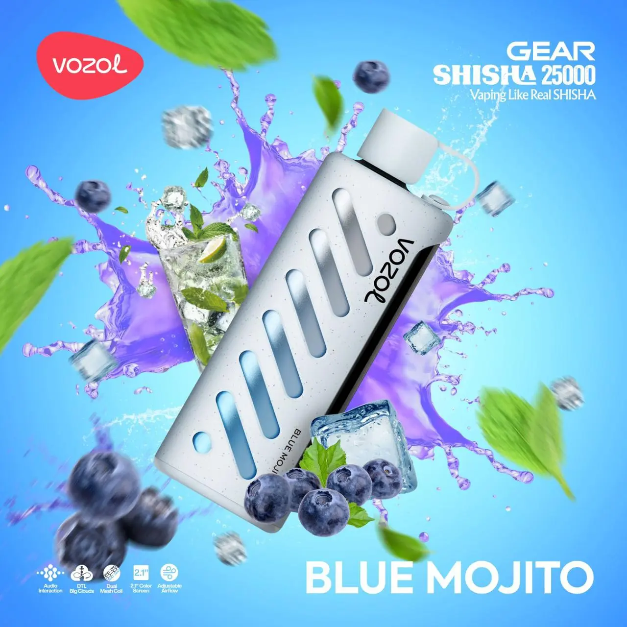 Vozol Gear 25000 Puff vape cihazı,Nargile tadı