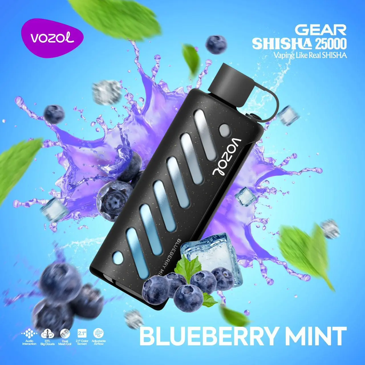 Vozol Gear 25000 Puff Gelişmiş şişe sistemi,25000 Puff