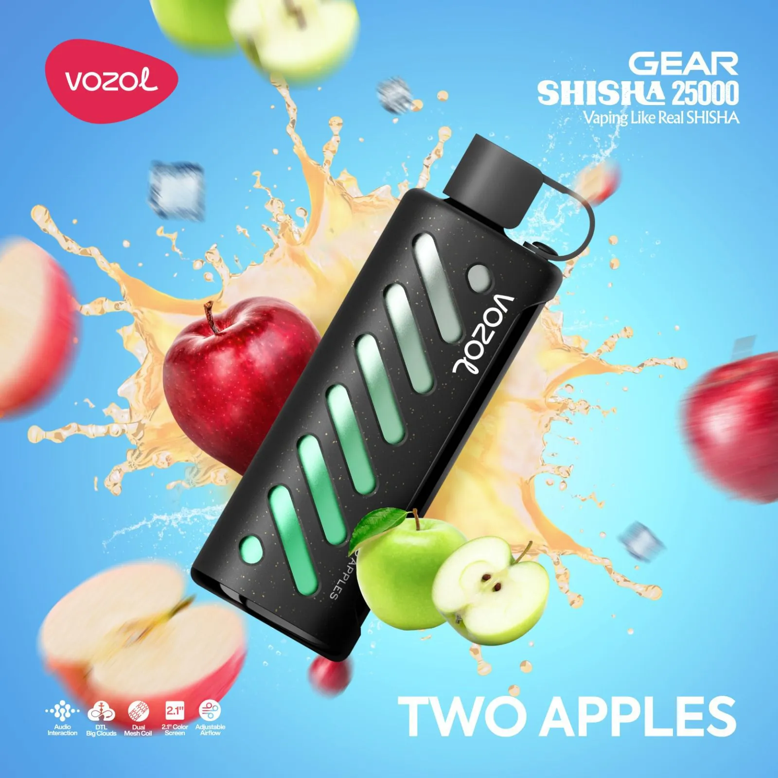 Vozol Gear 25000 Puff Sade ve şık nargile,Nargile keyfi
