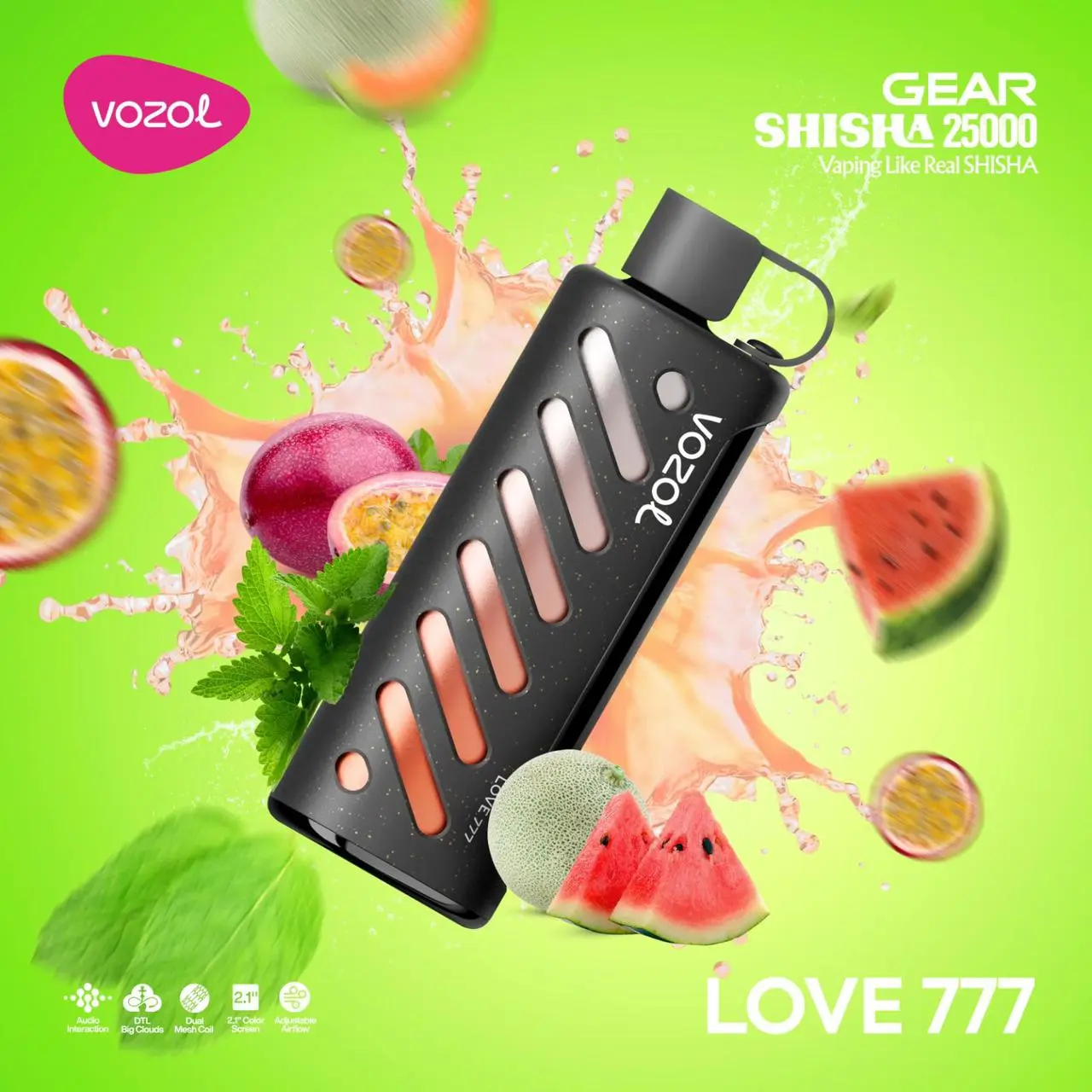 Vozol Gear 25000 Puff E-nargile Cihazı,Şişe Cihazı Al